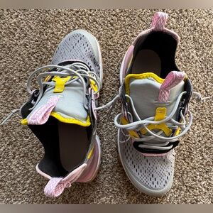 Nike Kids' Sneakers in Gray, Yellow, and Pink